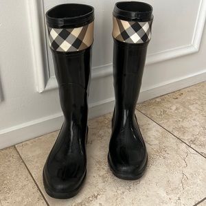 Burberry Black Rainboots